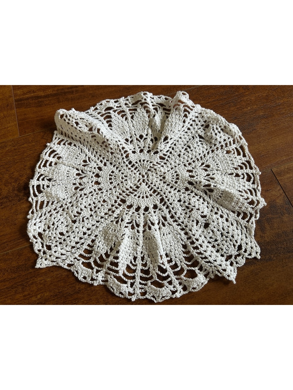 Vintage Handmade Crochet Round Doily Table Decor